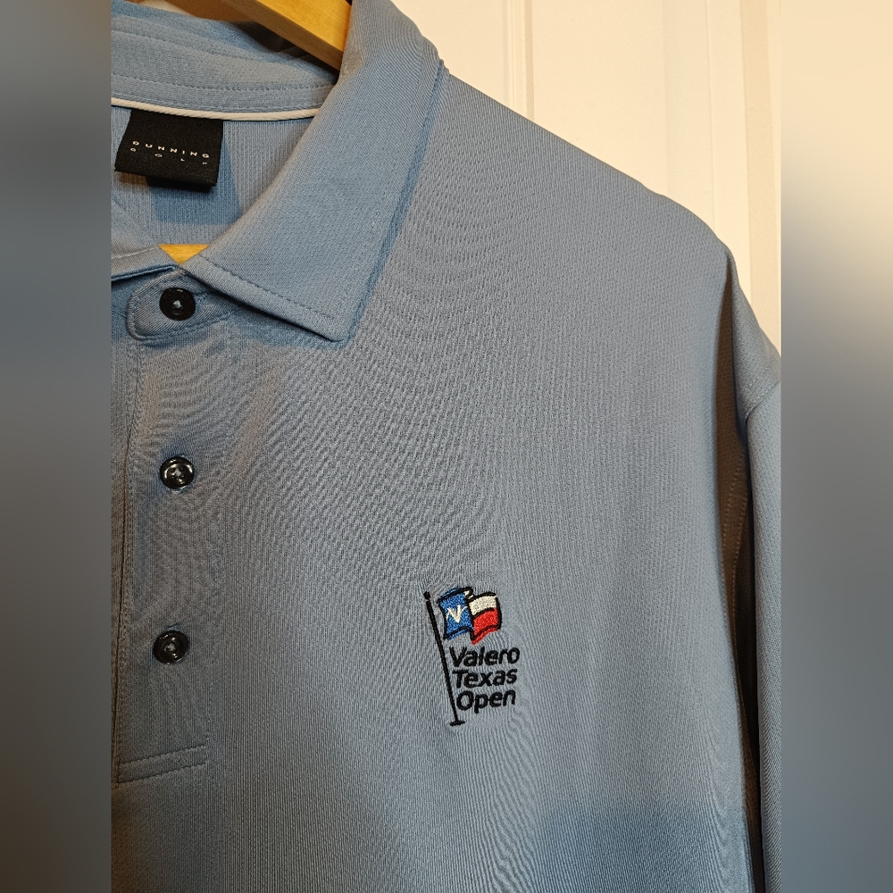 Valero Texas Open Men's Sky Blue Polo Shirt with Logo